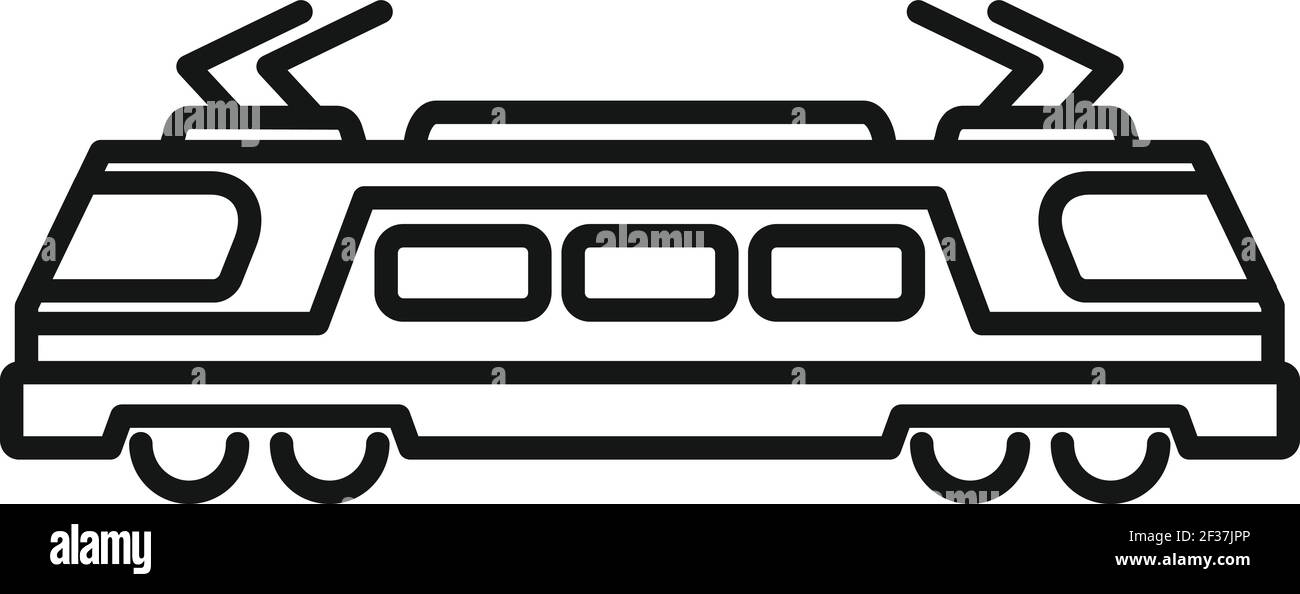 City electric train icon, outline style Stock Vector Image & Art - Alamy
