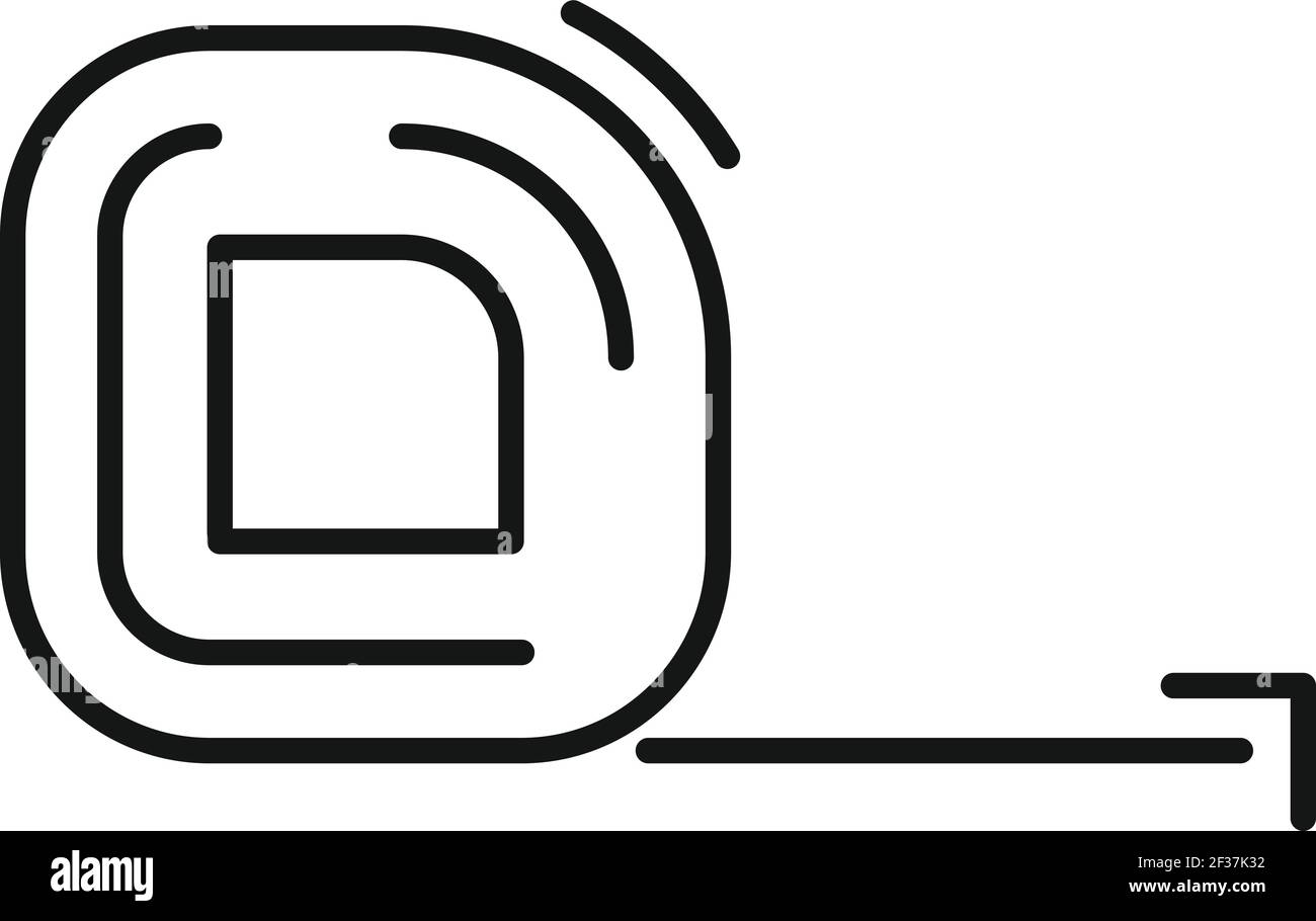 Measurement tape icon, outline style Stock Vector Image & Art - Alamy