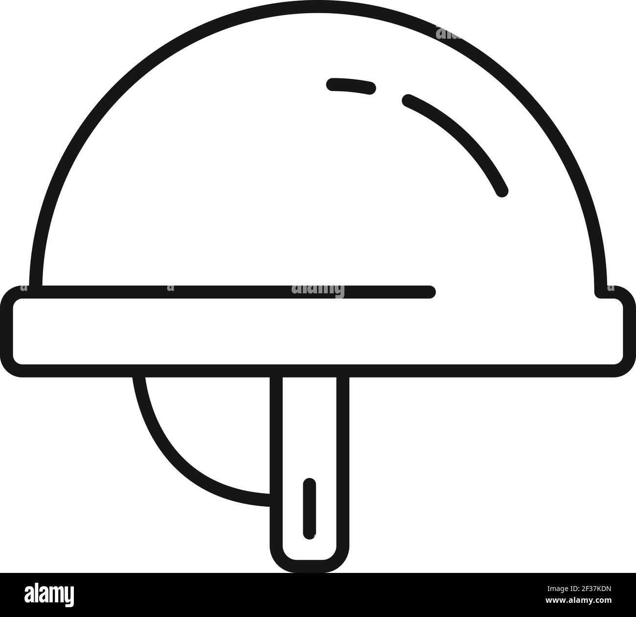 Communications engineer helmet icon, outline style Stock Vector