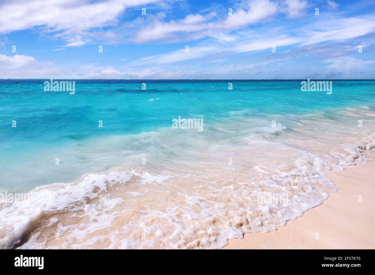 Puerto Morelos beach in Mayan Riviera Maya of Mexico Stock Photo