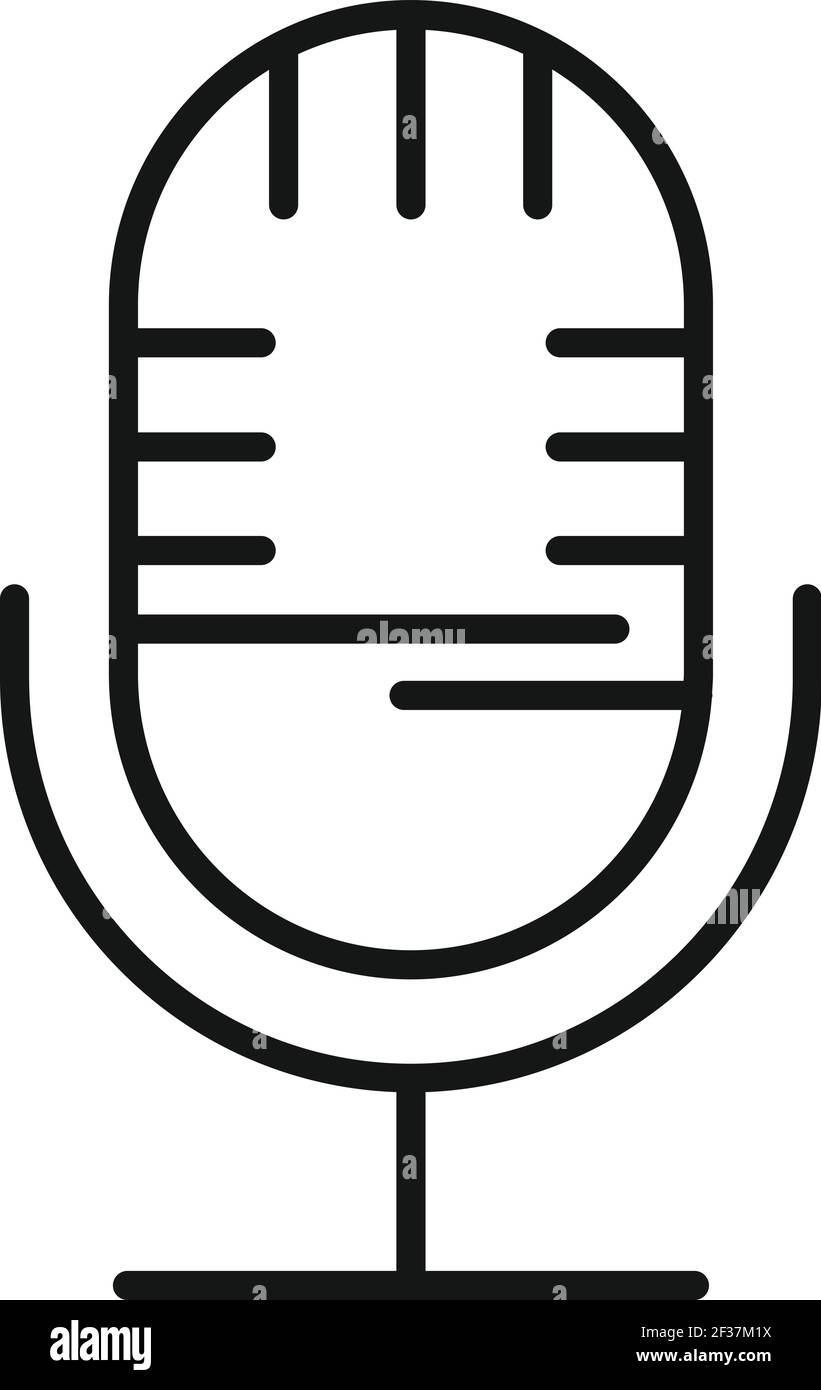 Studio microphone icon, outline style Stock Vector Image & Art - Alamy