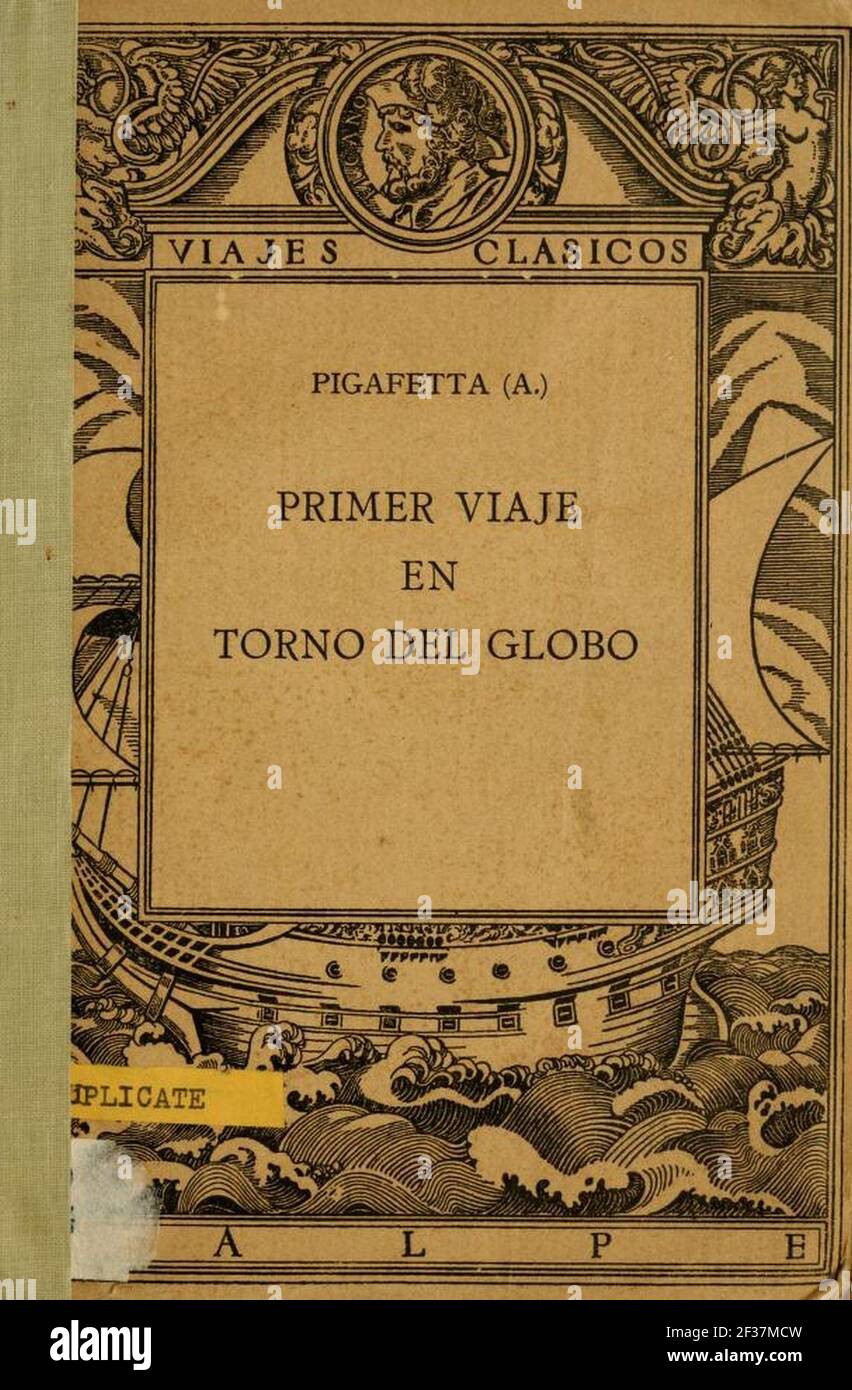 Primer viaje en torno del globo (1922). Stock Photo