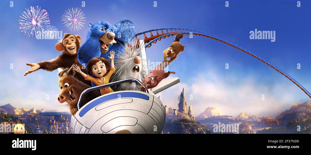 GRETA,STEVE,BOOMER,JUNE,PEANUT,GUS,COOPER, WONDER PARK, 2019, ©PARAMOUNT ANIMATION Stock Photo