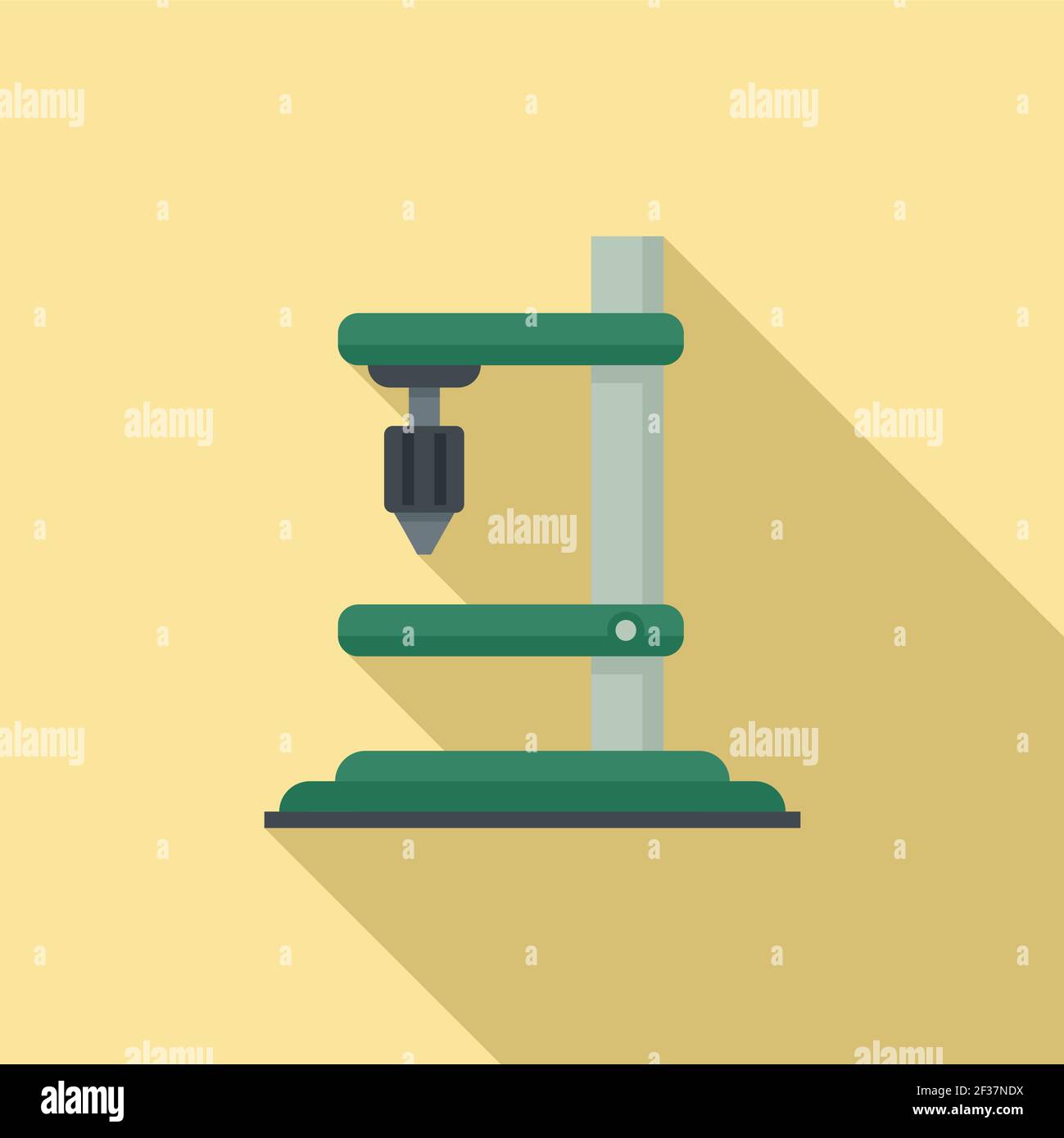 Construction milling machine icon, flat style Stock Vector