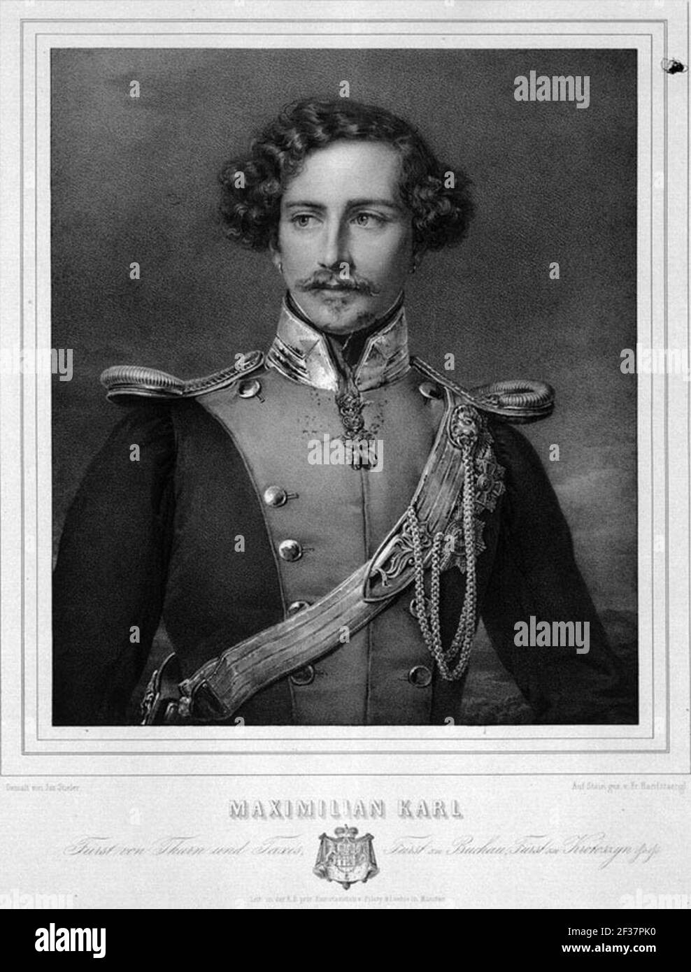 Prince Maximilian Karl von Thurn und Taxis. Stock Photo