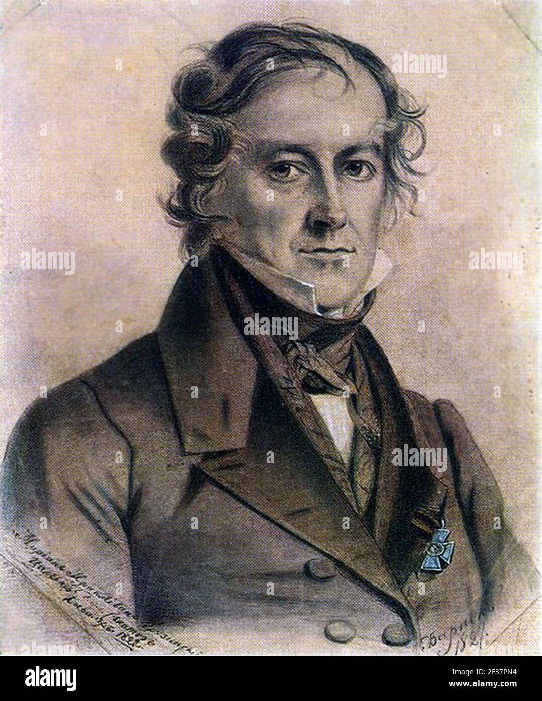 Prince Mirian of Georgia, son of Heraclius II (Erekle II), 1827. Stock Photo