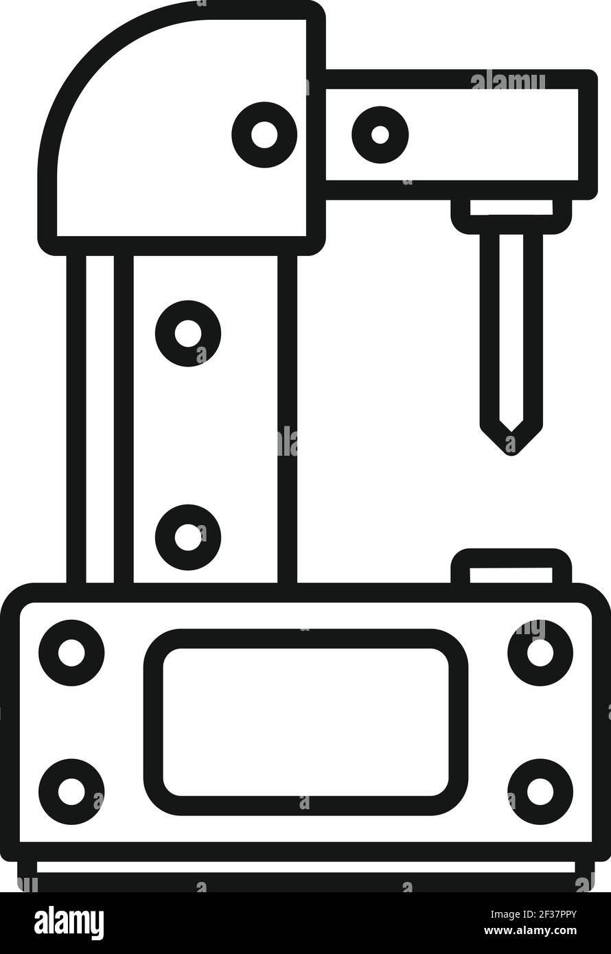 Steel milling machine icon, outline style Stock Vector Image & Art - Alamy