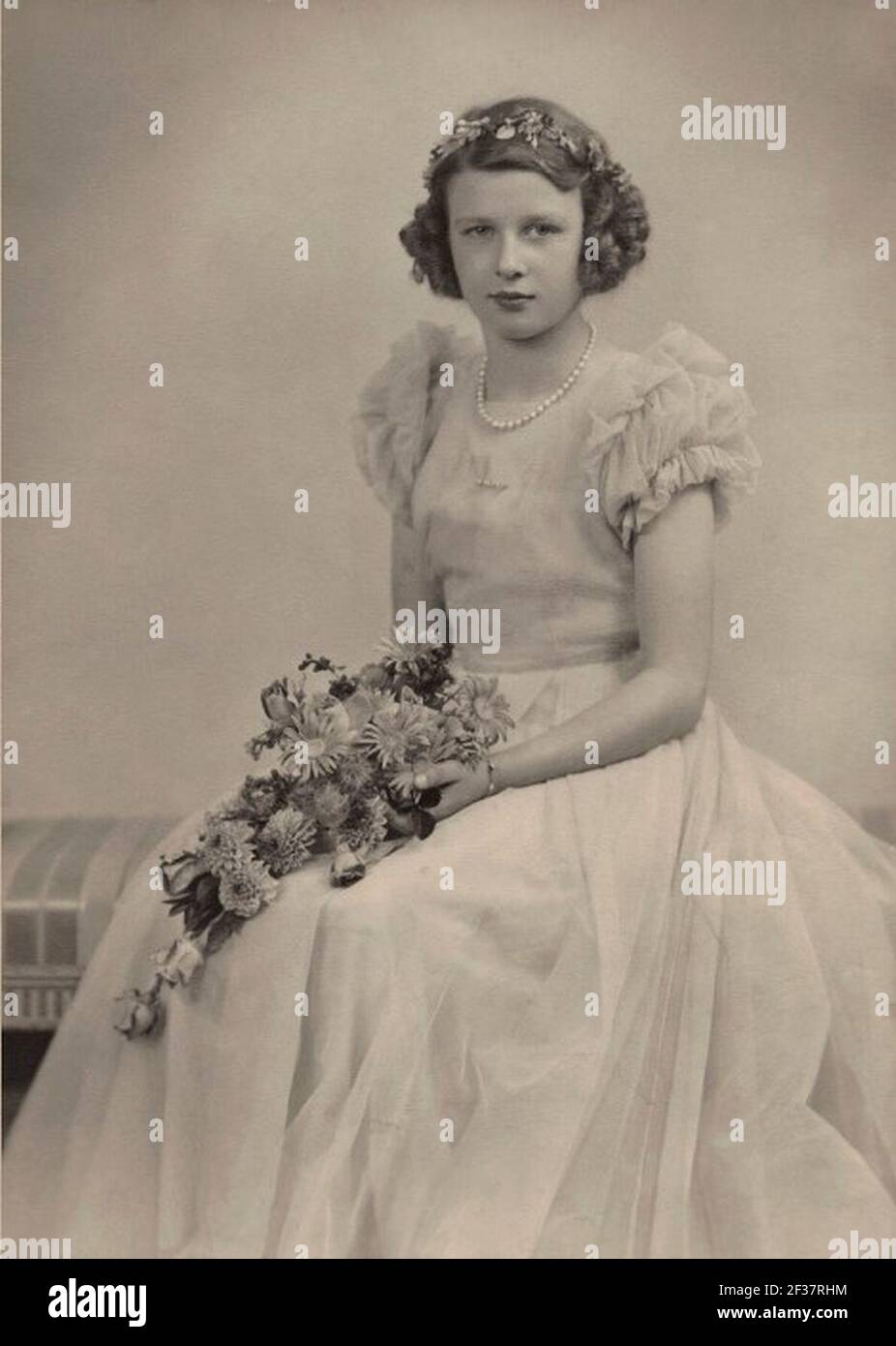 Princess Alexandra of Kent 1947. Stock Photo