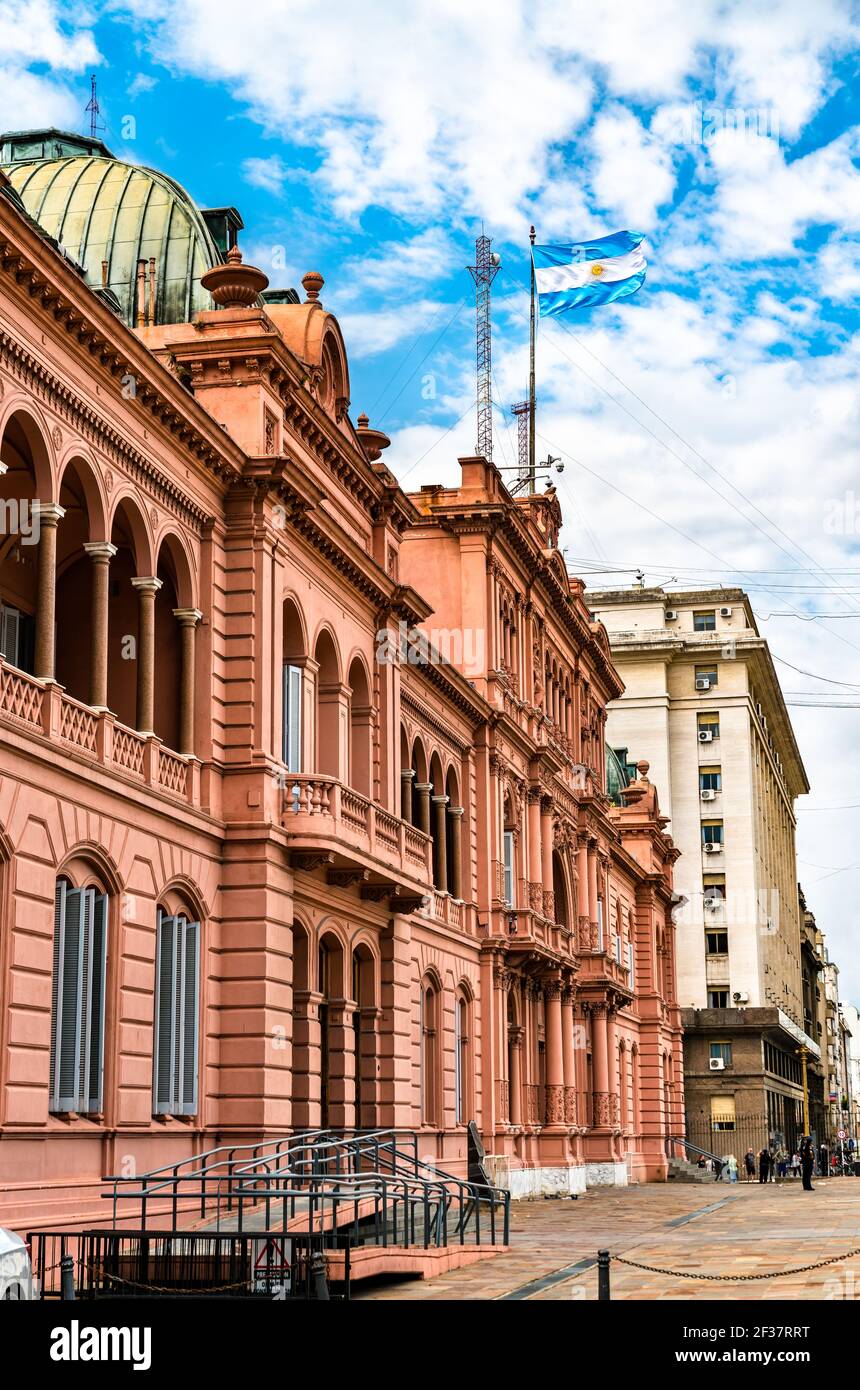 The Pink House, Government building in Buenos Aires, Argentina Stock Photo