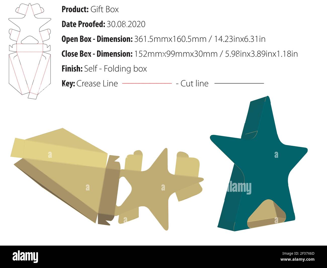 Gift box for many products die cut template vector Stock Vector