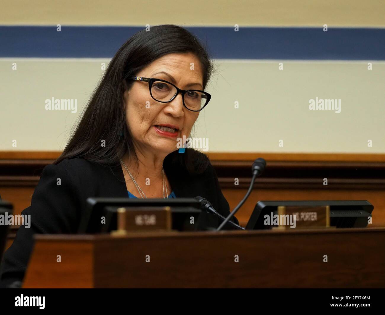 Washington, District of Columbia, USA. 26th Feb, 2020. Rep. DEB HAALAND (NM-01) attends a Congressional hearing during Black History Month on the civil rights movement and protecting the right to vote. Credit: Sue Dorfman/ZUMA Wire/Alamy Live News Stock Photo