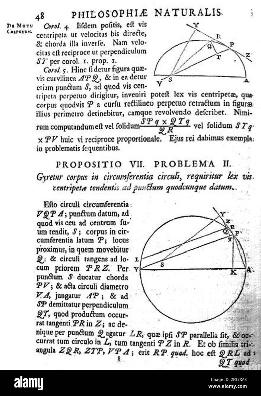 Principia Page 1726. Stock Photo