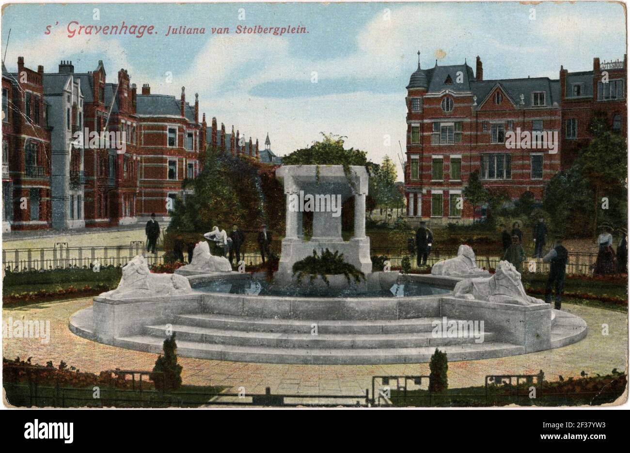 Prinses Juliana Monument Juliana Van Stolbergplein Den Haag 1910 prinses-juliana-monument-juliana-van-stolbergplein-den-haag-1910