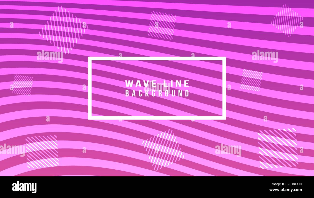 purple gradient wavy line with square vector abstract background illustration Stock Vector