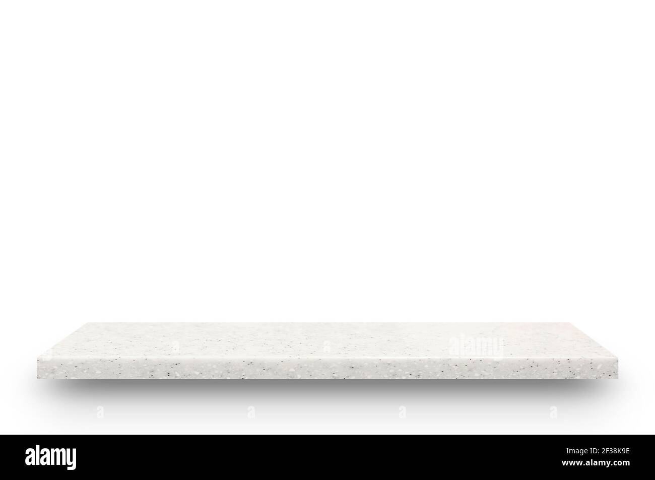 Stone shelf isolated on white background Stock Photo