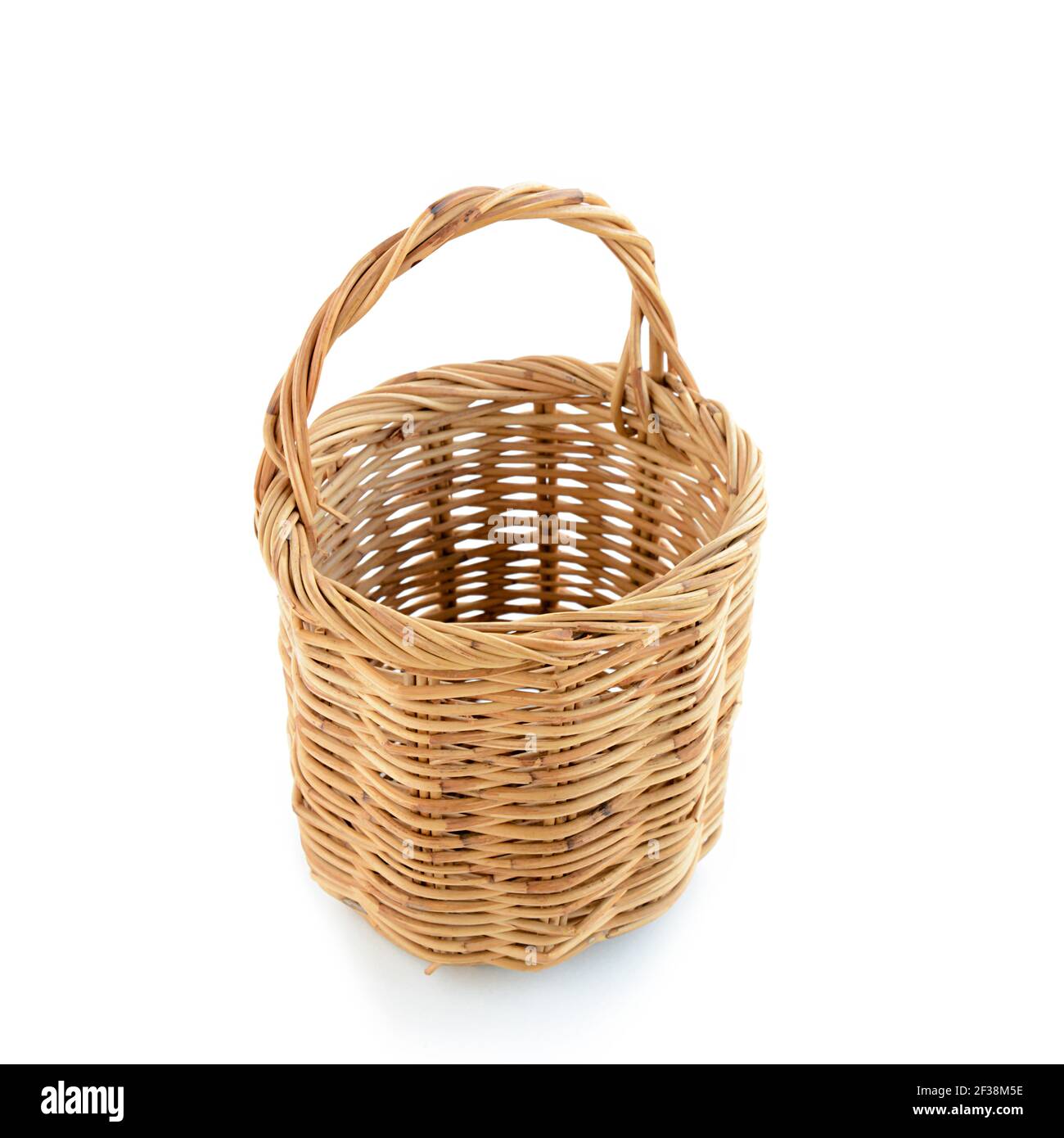 Wicker basket isolated on white background Stock Photo