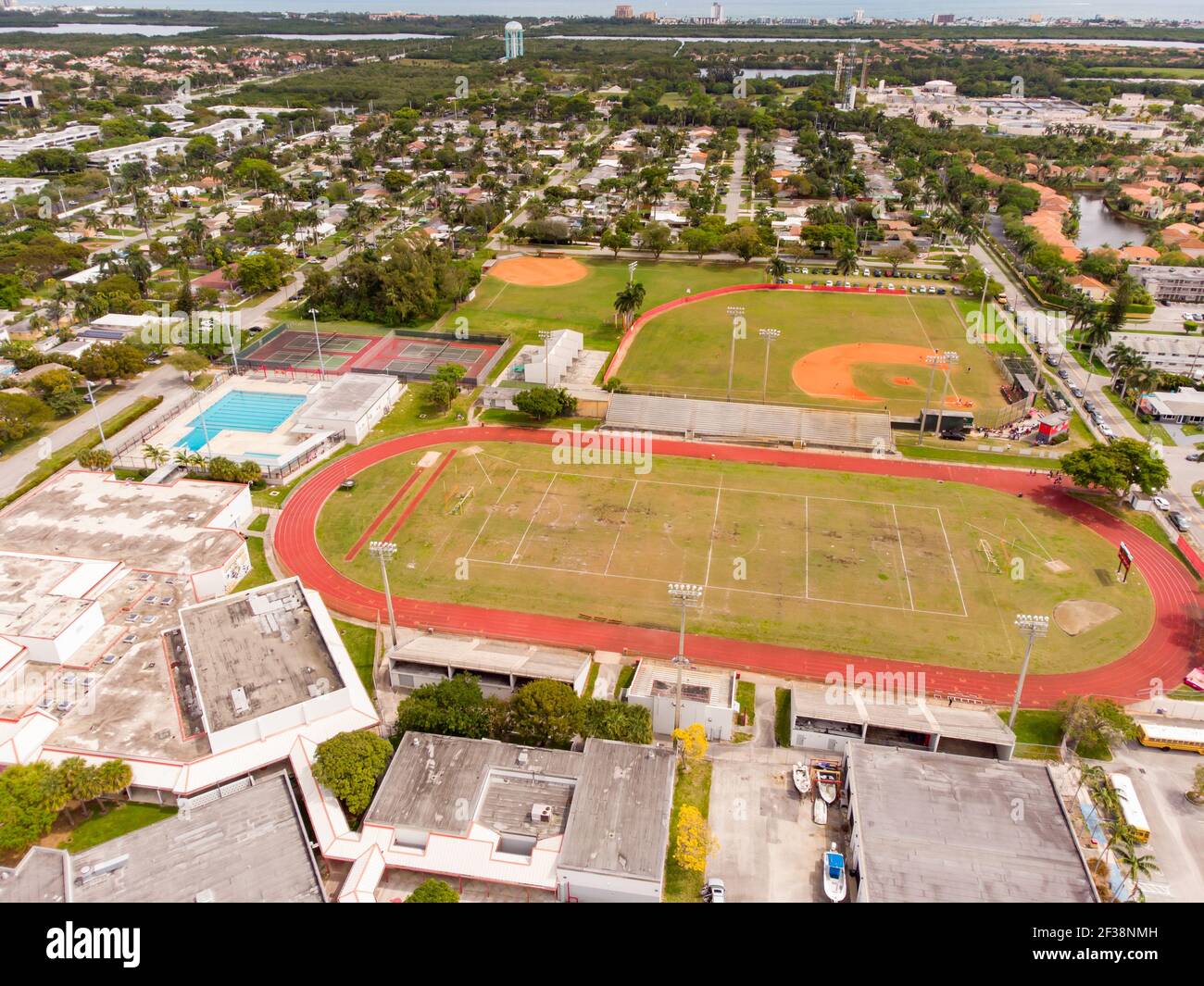 Sport fitness fields running track and baseball Stock Photo - Alamy