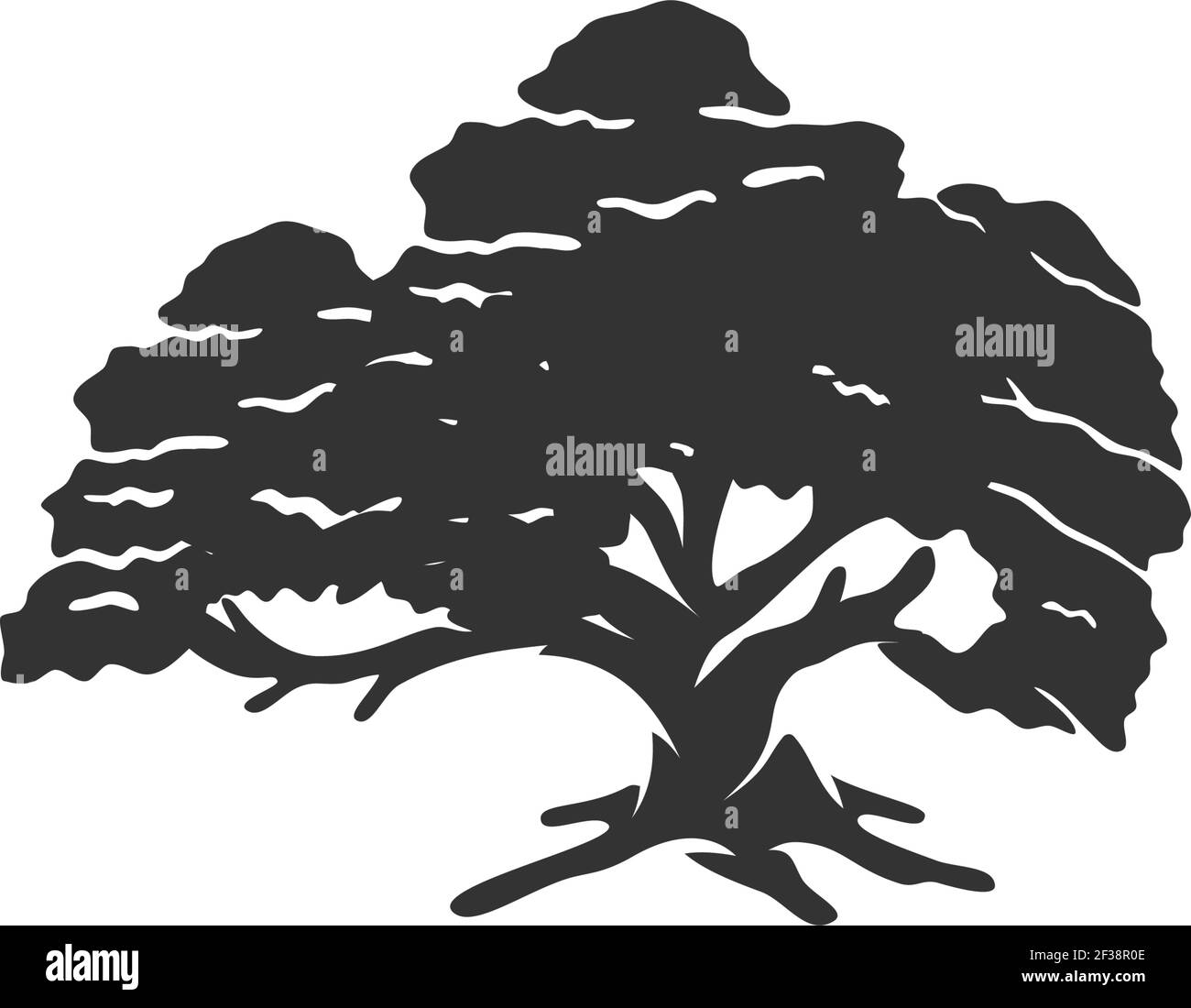 Oak tree illustration Concept Idea Template Sign Isolated Stock Vector  Image & Art - Alamy