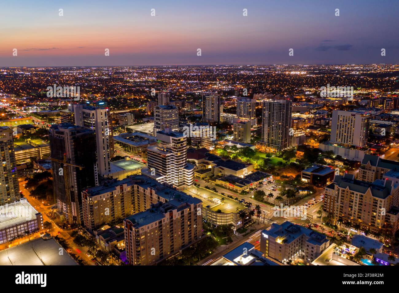 Aerial photo Downtown Fort Lauderdale FL Stock Photo - Alamy, image size:1300x956
