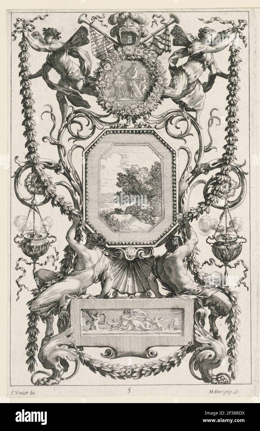 Grotesque Print Print, Grotesque Panel, plate 5, 1647 Stock Photo - Alamy