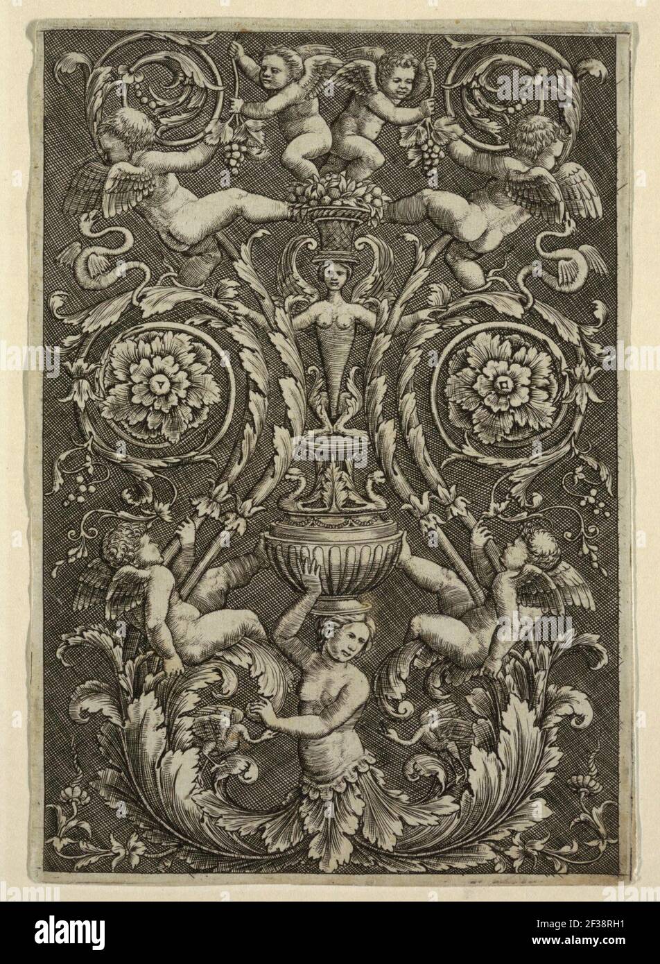 Grotesque Print Print, Grotesque with Putti and Grape Vines, 1532 Stock Photo - Alamy