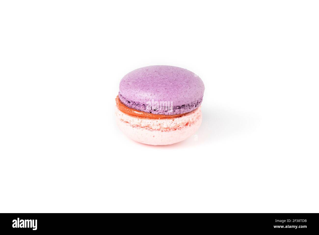 French macaron isolated on white background. Stock Photo