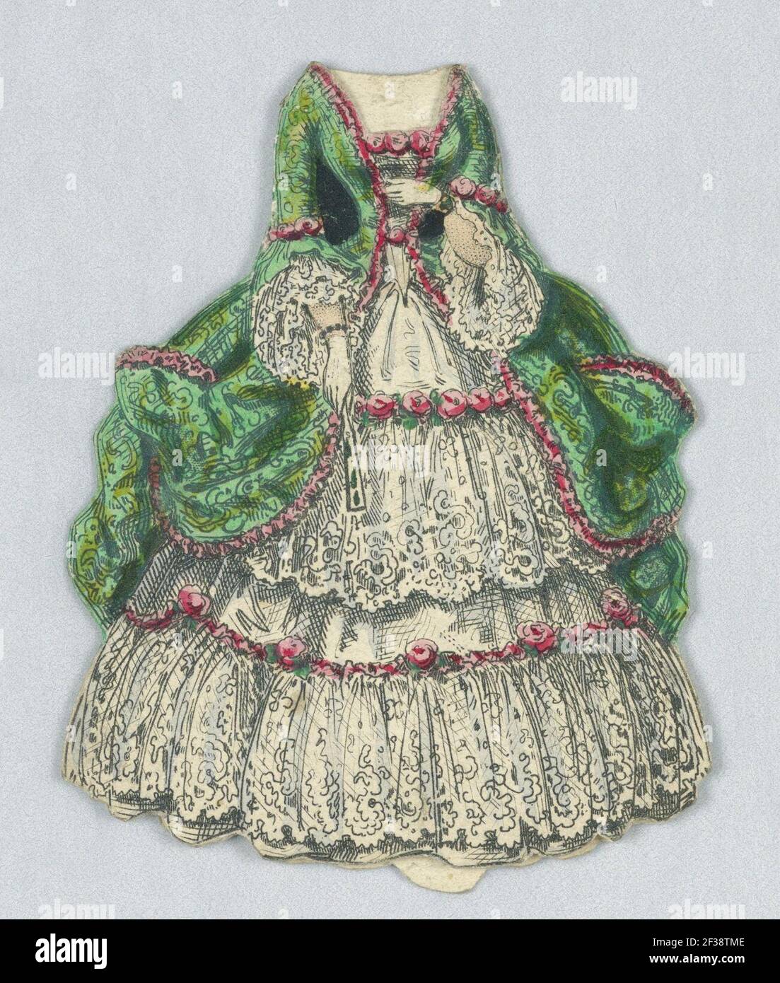 Paper dolls green lace dress hot sale
