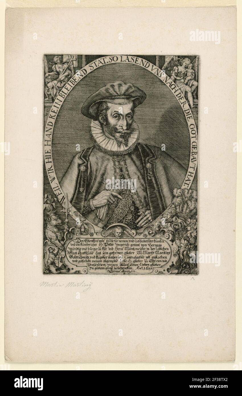 Print, Peter Wegerich, 1605 Stock Photo