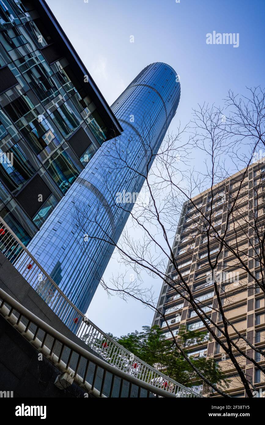Modern architecture high-rise building, glass curtain wall office ... - Modern Flatglass Curtain Wall High-Rise Buildings