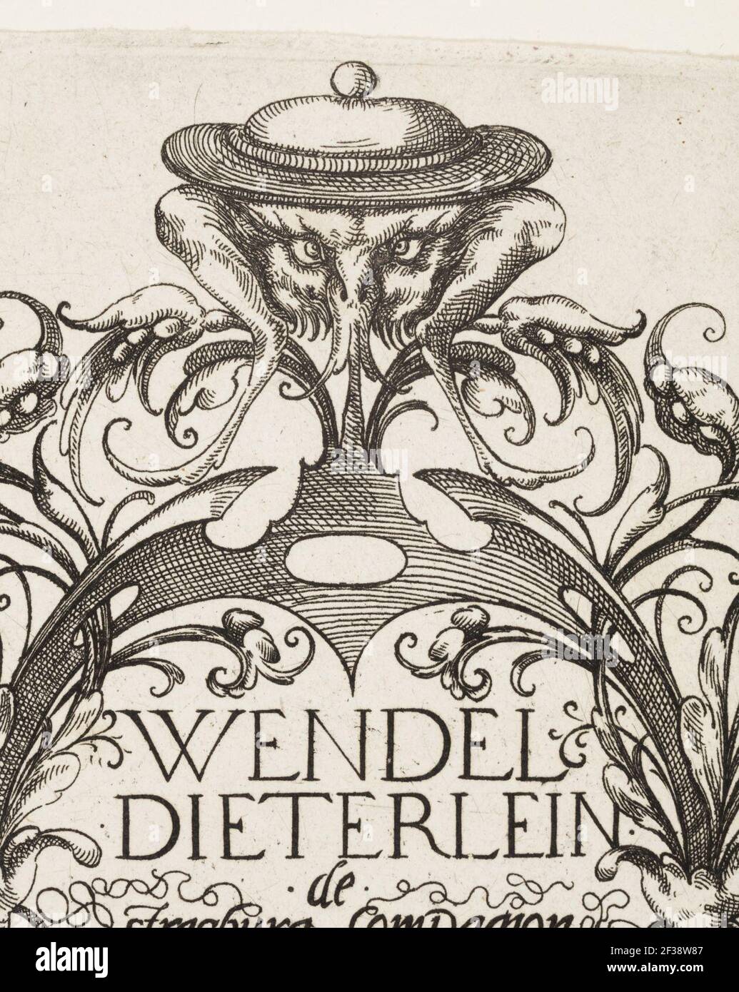 Print, Plate 4, from Die Folge der phantastischen Schmucksträβe (Suite of Fantastic Ornamental Bouquets), 1614 Stock Photo