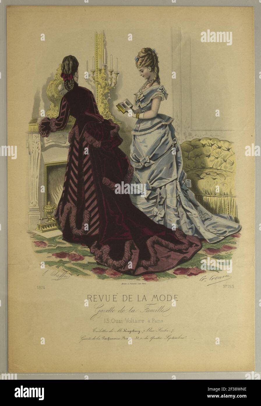 Revue de la fashion, Gazette de la Famille, 1887, No. 832: Etoffes