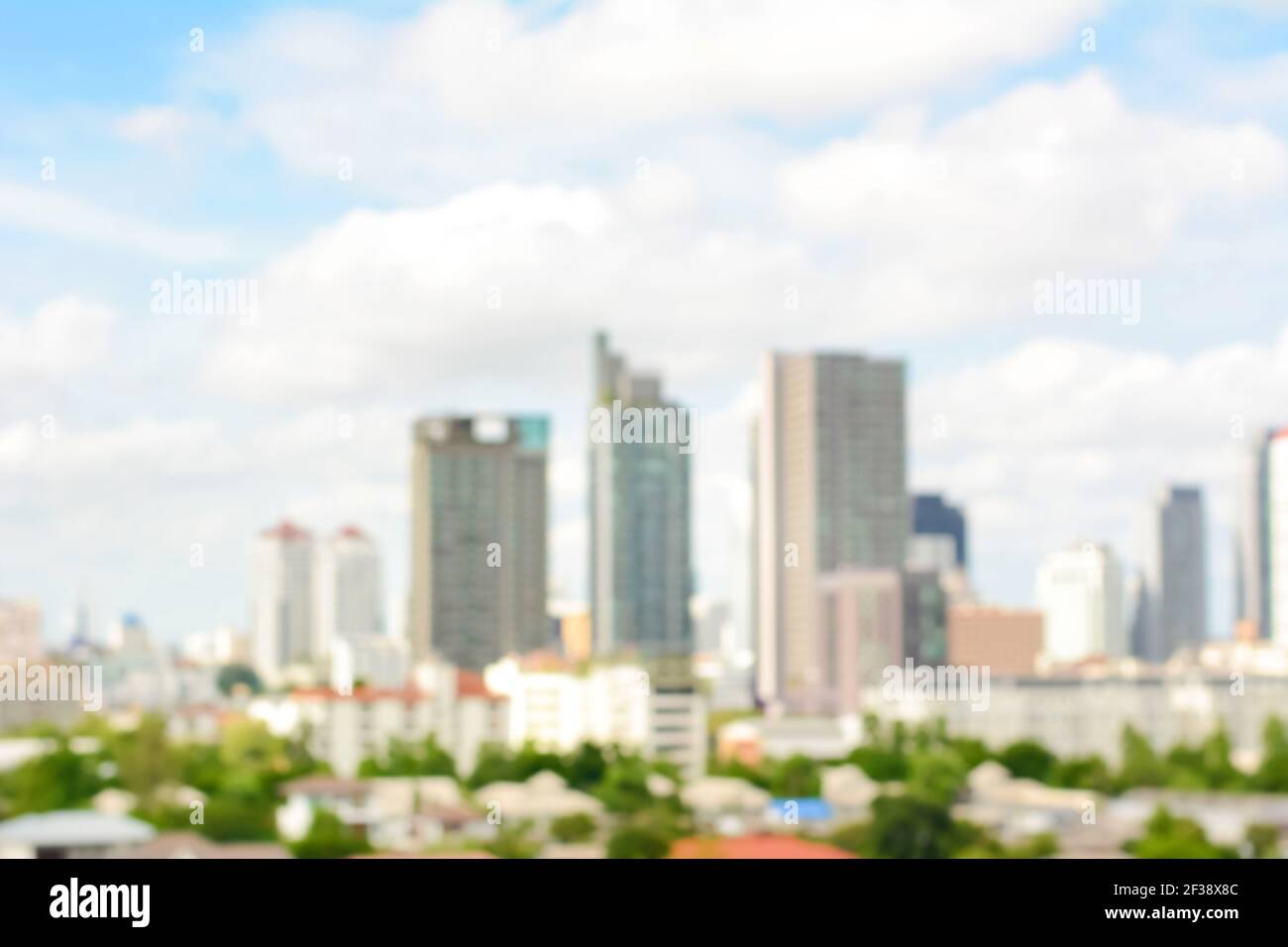 Blurred buildings in the city for background Stock Photo