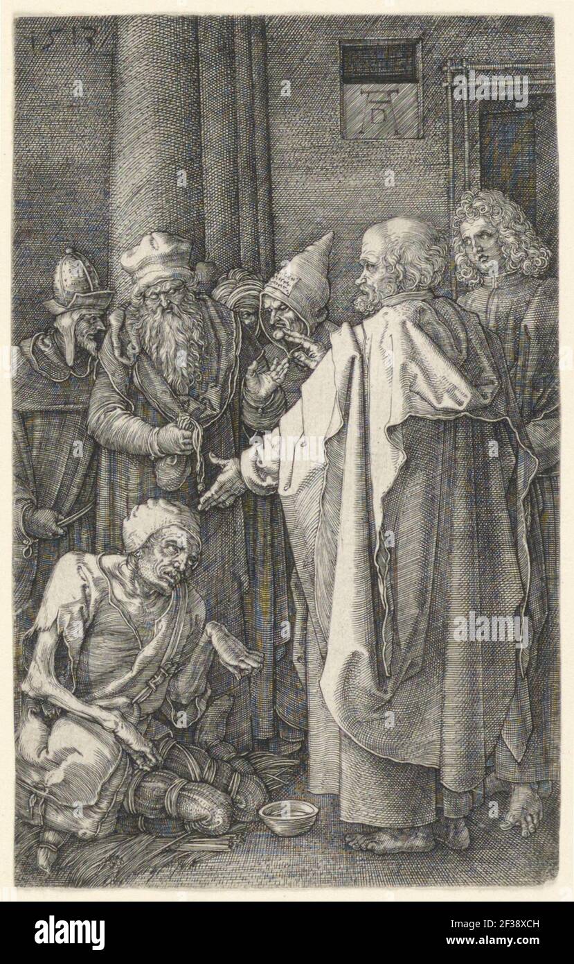 Print, S. Peter and S. John Healing the Lame at the Gate of the Temple ...