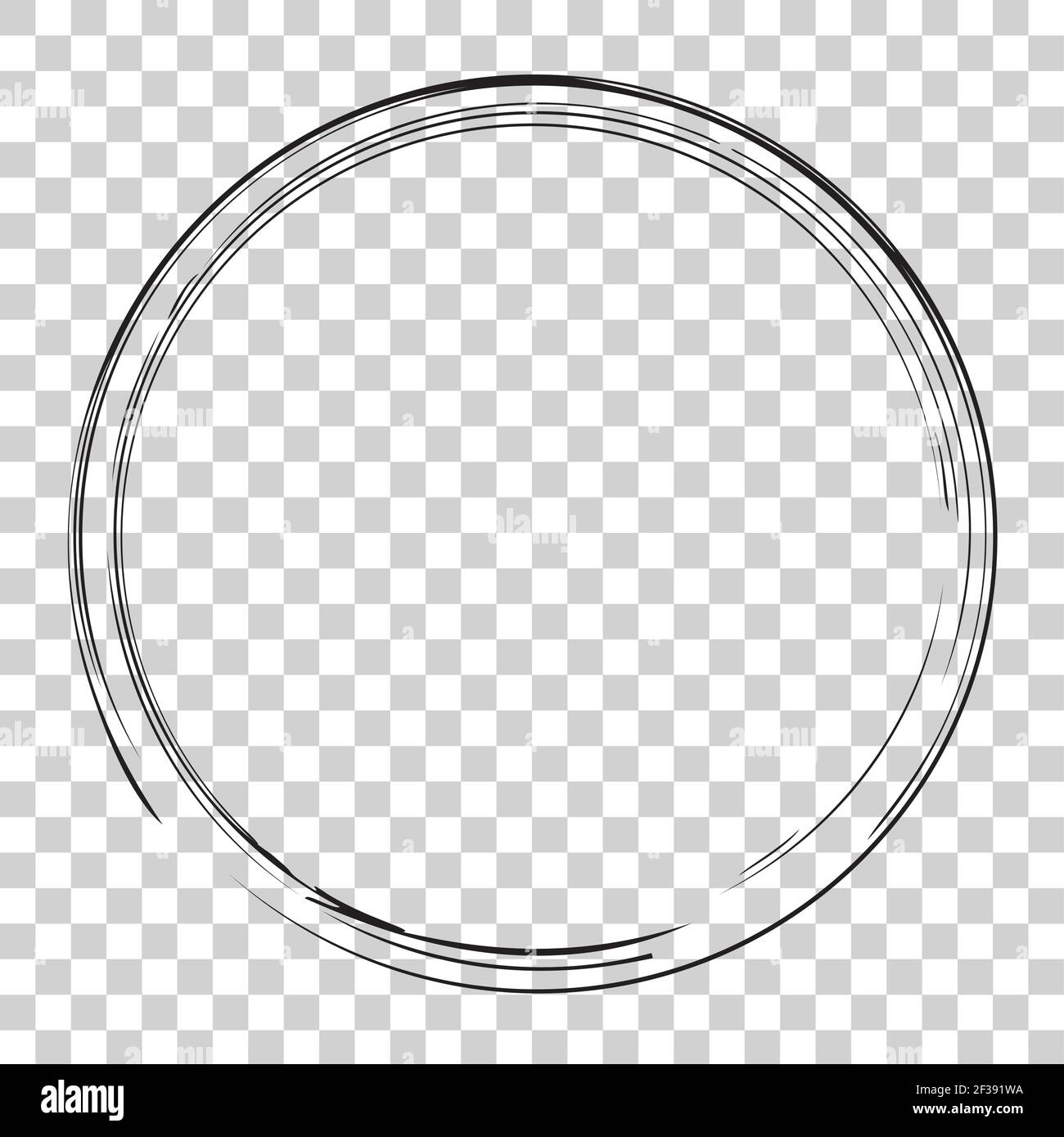 Hand Draw Sketch Circle Frame From Multiple Black Thic Market For Your Element Design Isolated On White Stock Vector Image Art Alamy