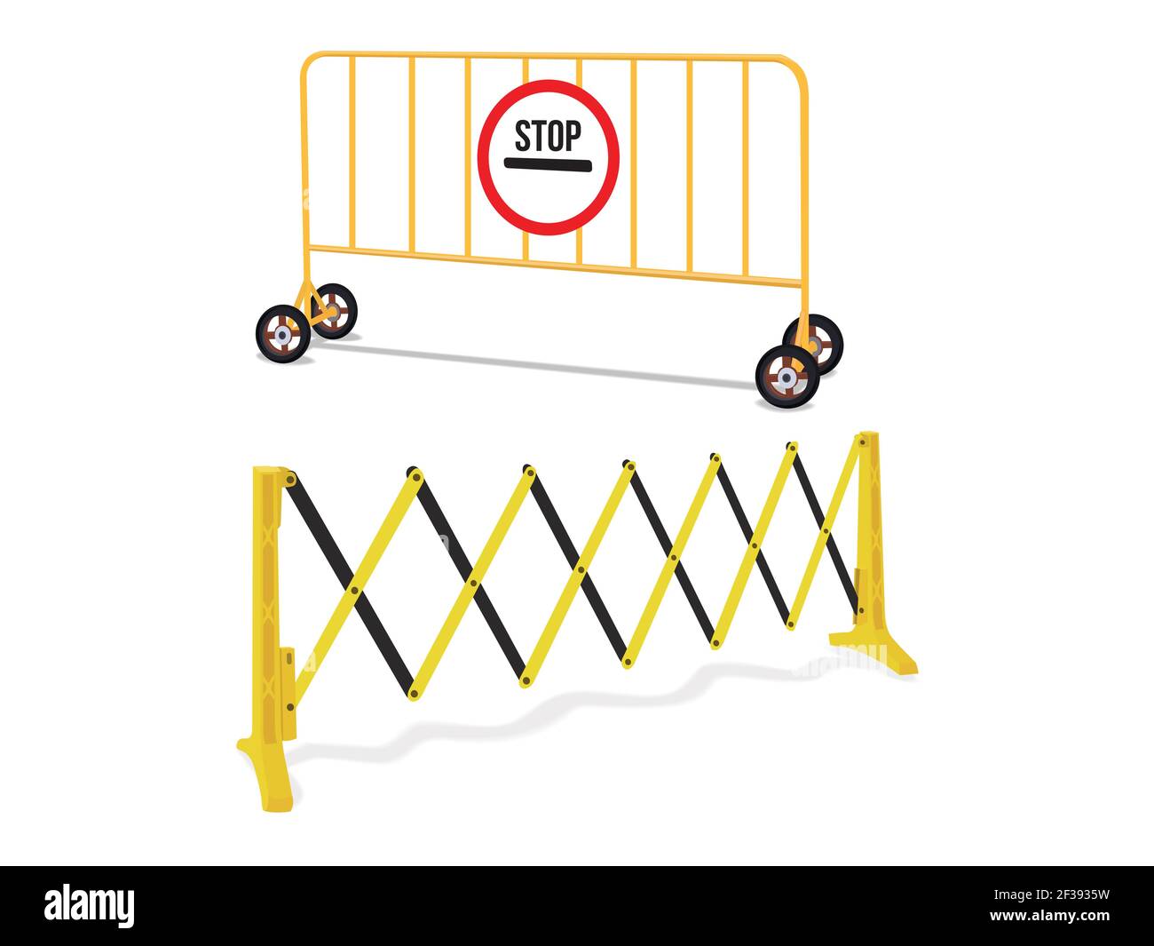 Traffic Fences work zone safety on illustration graphic vector Stock