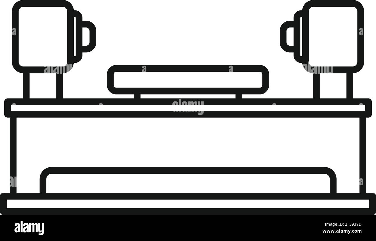 Lathe equipment icon, outline style Stock Vector