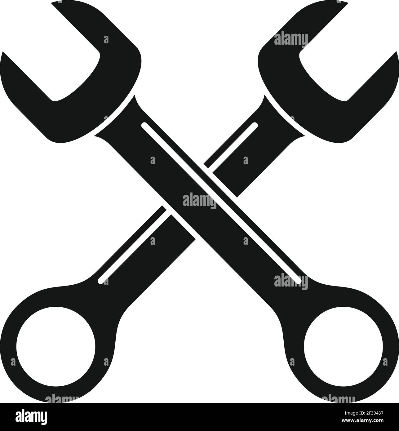 Tire fitting keys icon, simple style Stock Vector