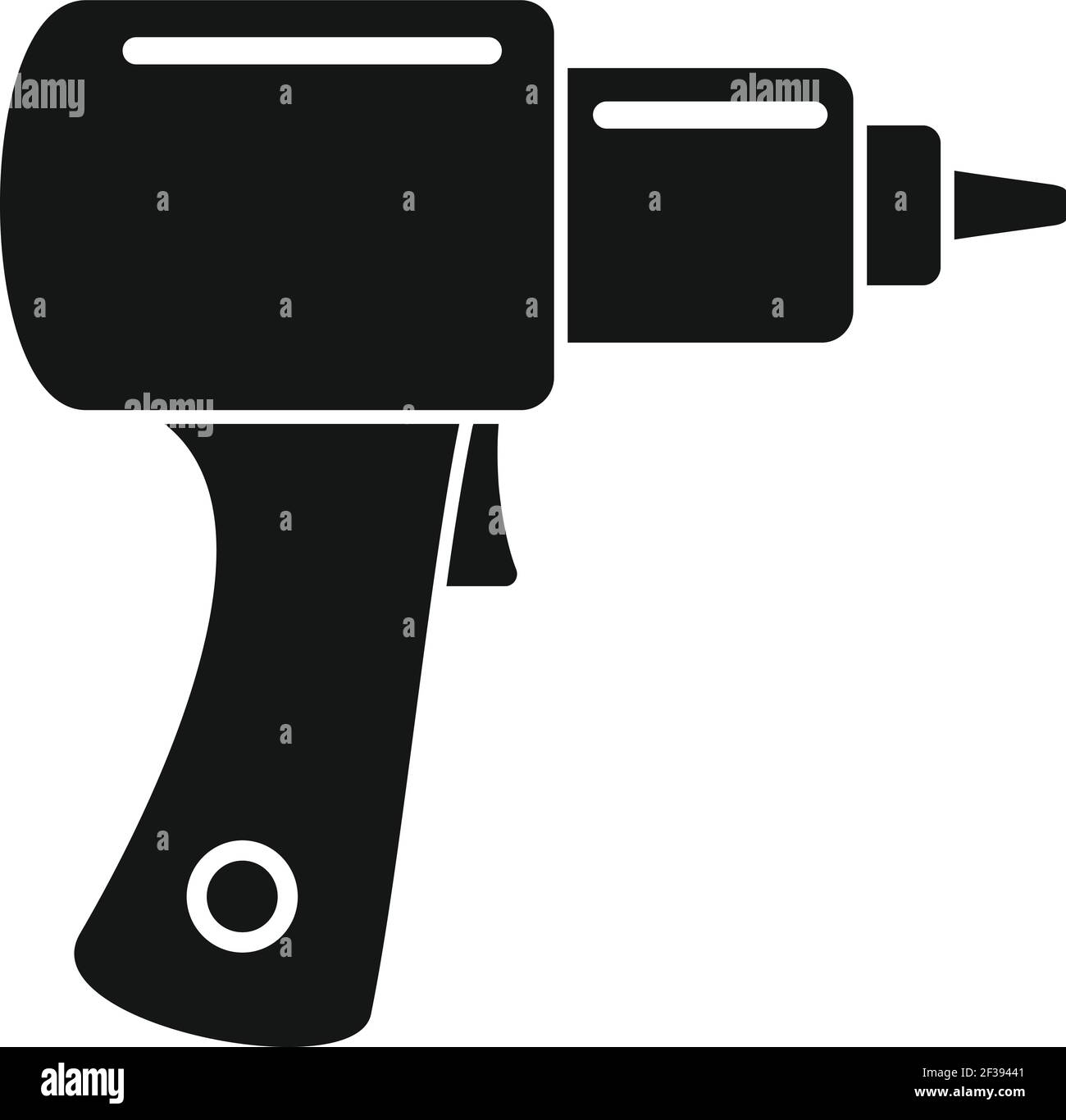 Tire fitting gun icon, simple style Stock Vector