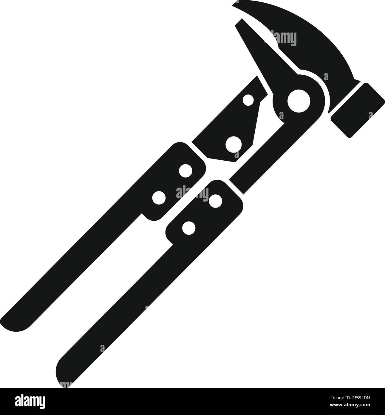 Tire fitting pliers icon, simple style Stock Vector