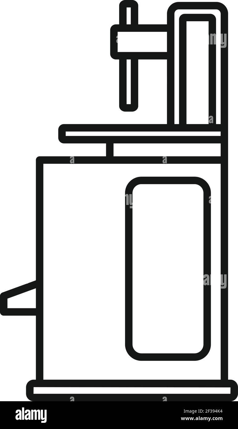 Tire fitting machine icon, outline style Stock Vector