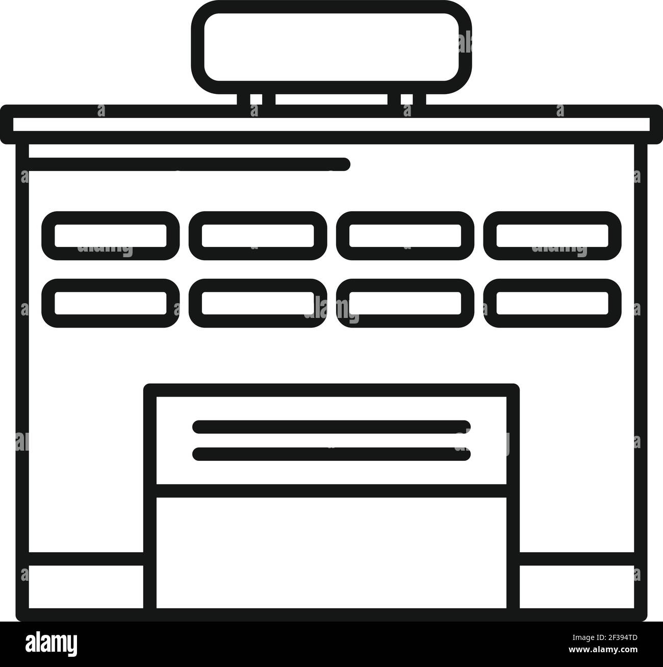 Tire fitting garage icon, outline style Stock Vector