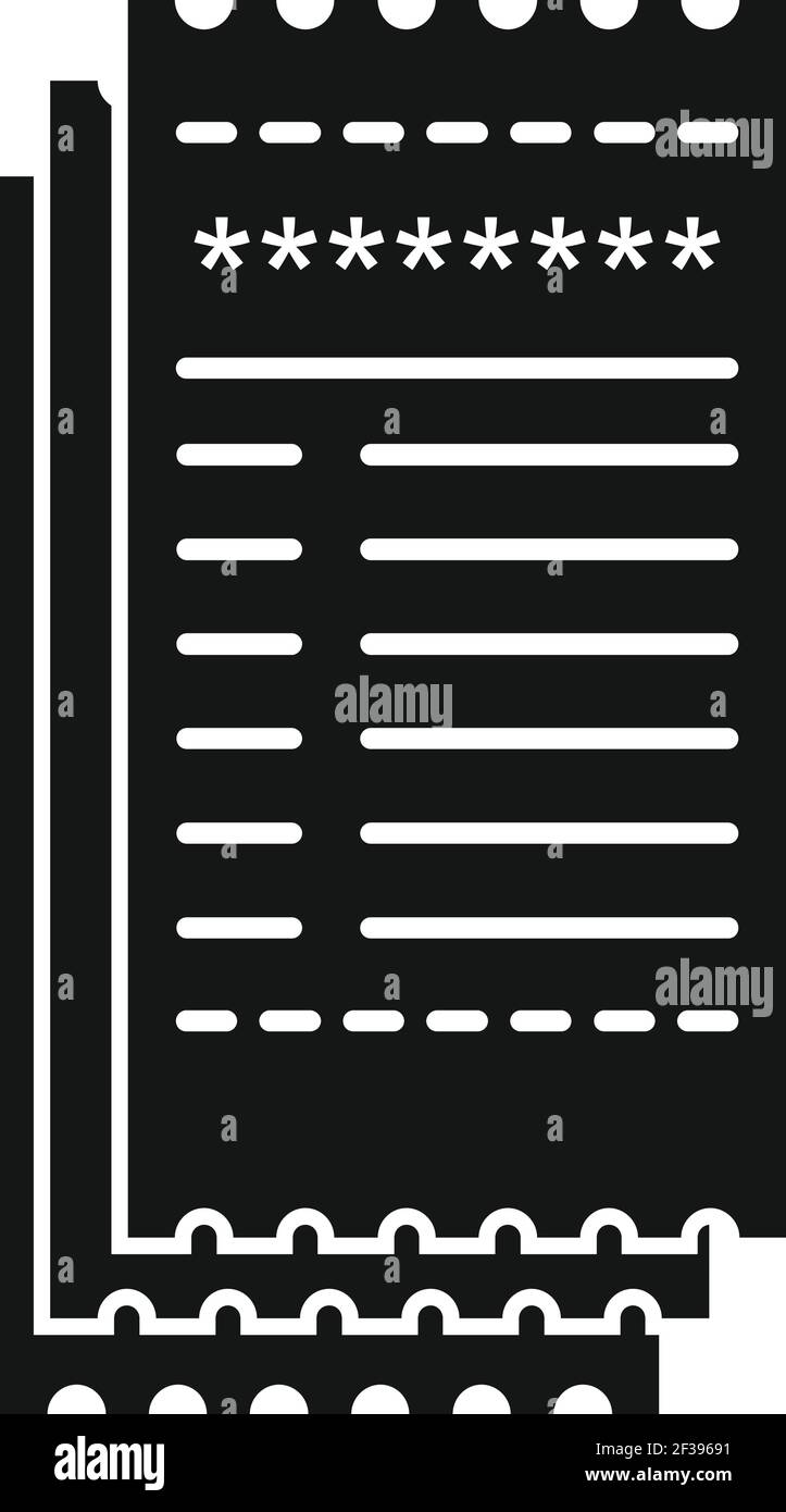 Payment bill icon, simple style Stock Vector