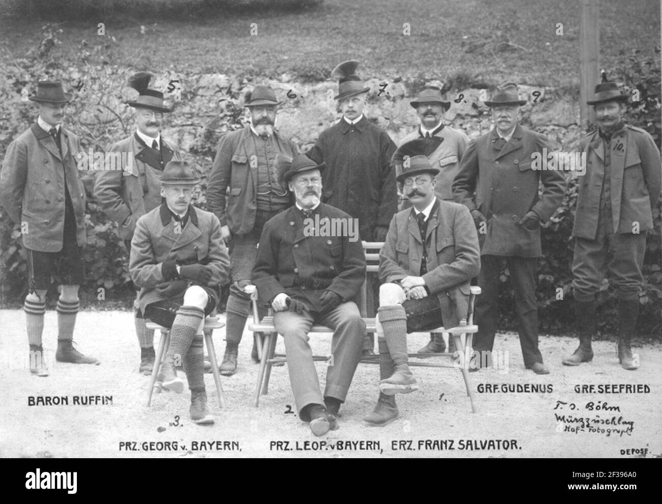 Prinz von Bayern in Gruppe. Stock Photo