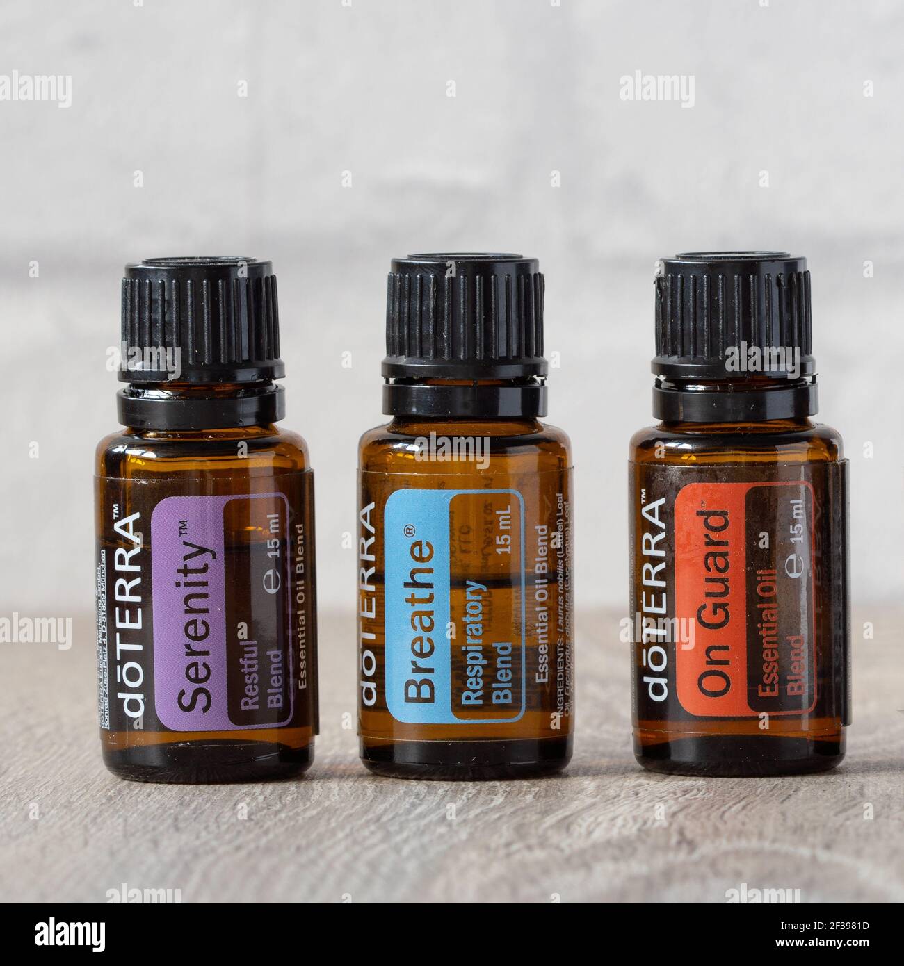 Pecs, Hungray - Febr 27 2021 - Illustrative editorial image of Doterra Essential Oils for everyday use Stock Photo