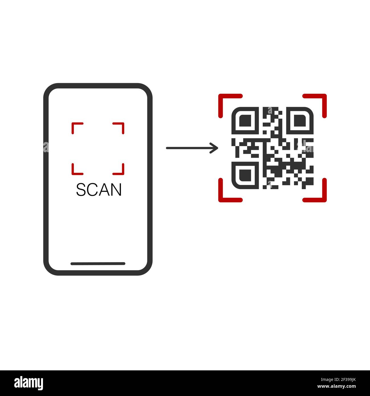 Scan QR code with Mobile phone, Stock Vector illustration isolated ...