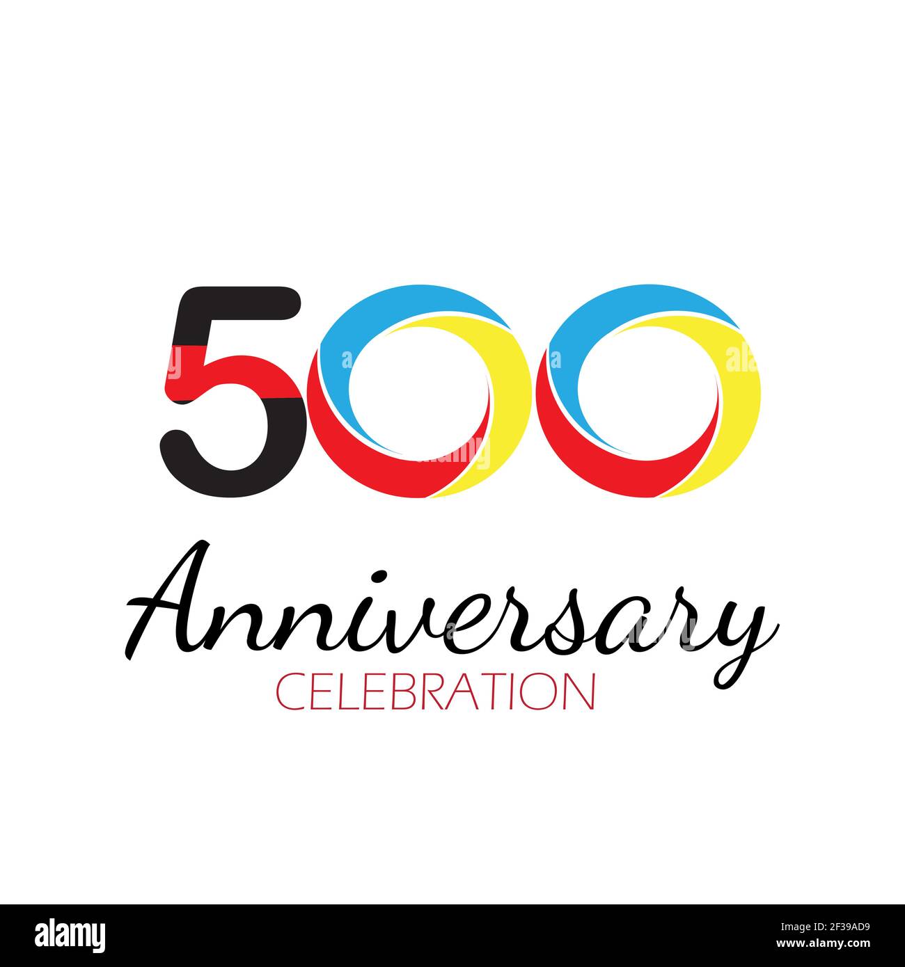 500 YEAR ANNIVERSARY CELEBRATION VECTOR DESIGN TEMPLATE ILLUSTRATION