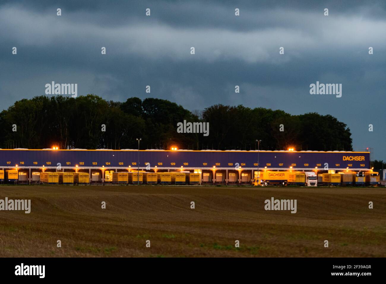 hoersching, austria, 03 sep 2018, dachser logistic center nearby the ...