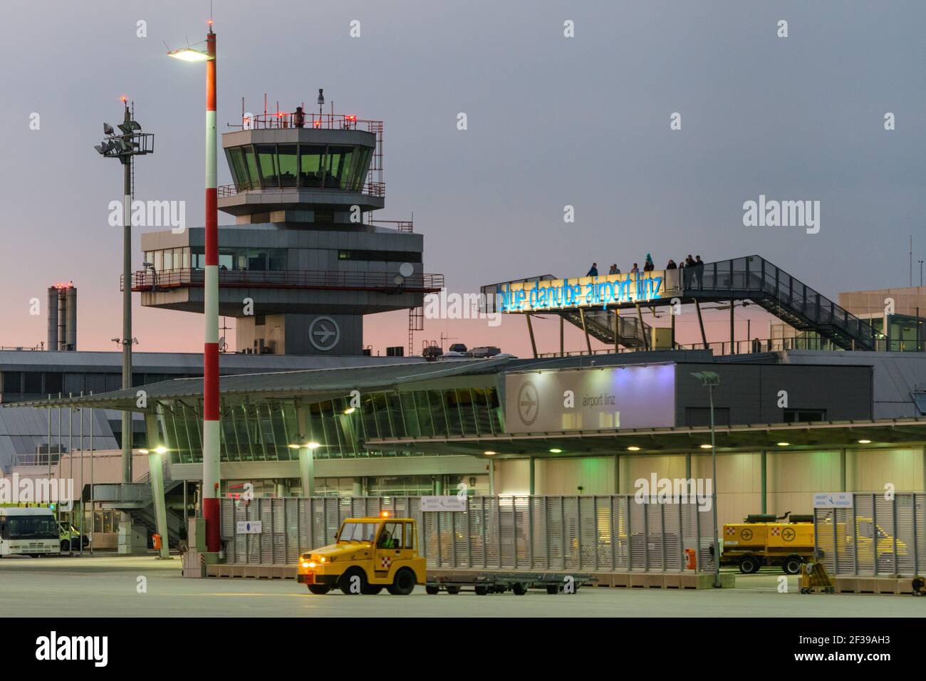 hoersching, austria, 03 sep 2018, tower of the airport of linz Stock ...