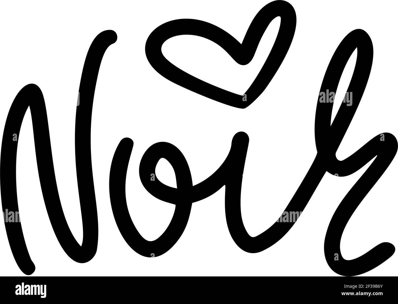 Noir french word, black in english. black history month and