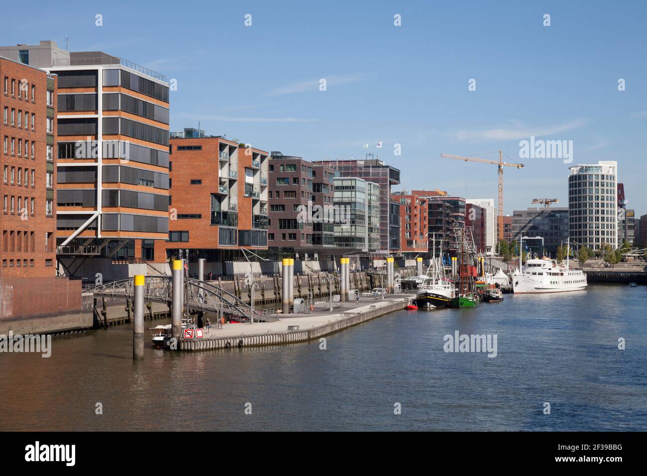 geography / travel, Germany, Hamburg, HafenCity, Sandtorhafen, Sandtorkai (quay), clerical and store b, Additional-Rights-Clearance-Info-Not-Available Stock Photo